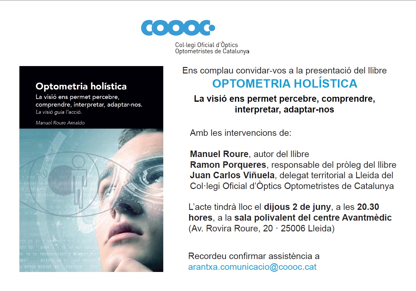 Presentem el llibre 'Optometria holística' a Lleida